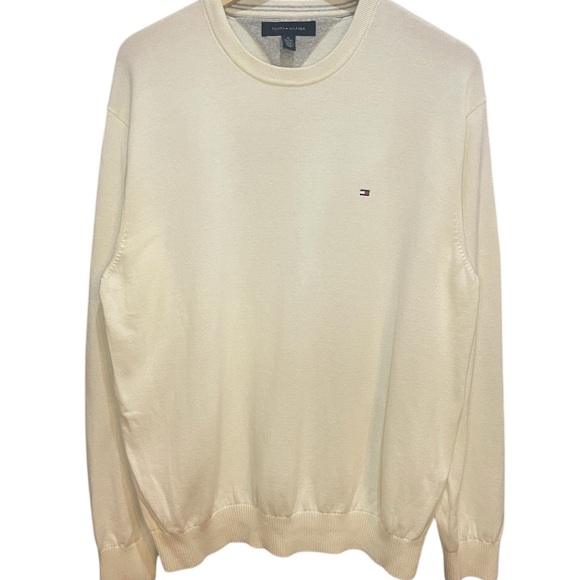 Tommy Hilfiger Men's Off-White Crewneck Sweater - Picture 5 of 10